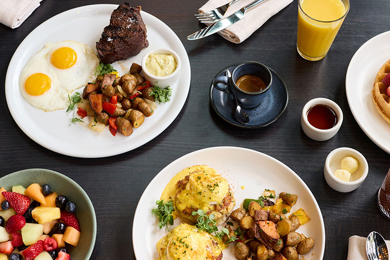 aerial image of Willowsong table spread